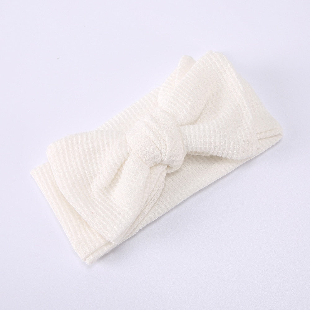 Waffle Double Layer Bow Knot Headband