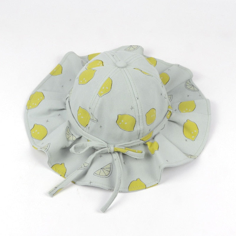 Fruits/Pattern Print Bowknot Bucket Hat