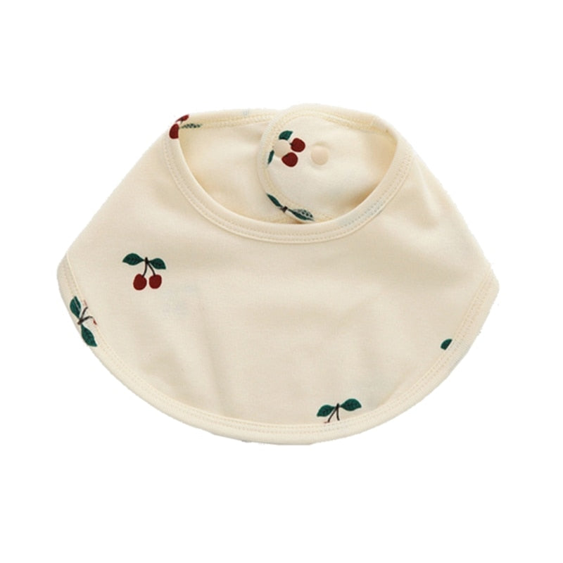 Double Layers Cotton Cartoon Printed Bibs