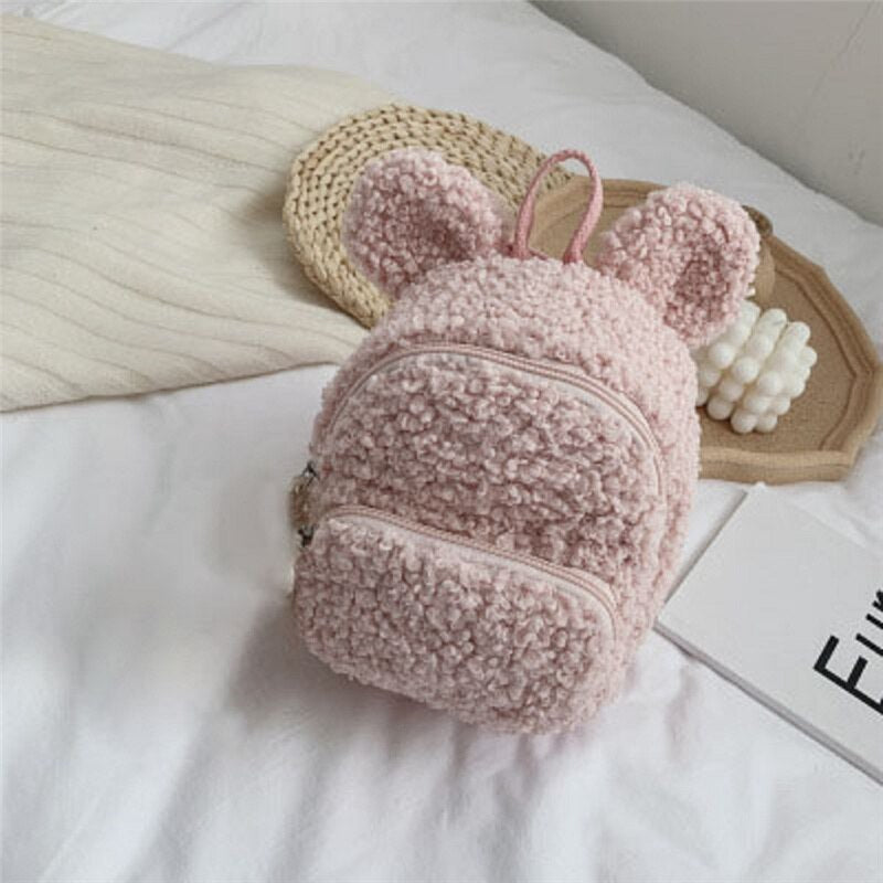 Fleece Bear/Rabbit Backpack With Bear Doll