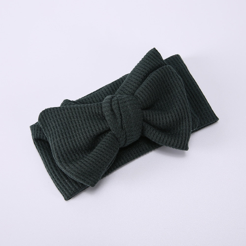 Waffle Double Layer Bow Knot Headband