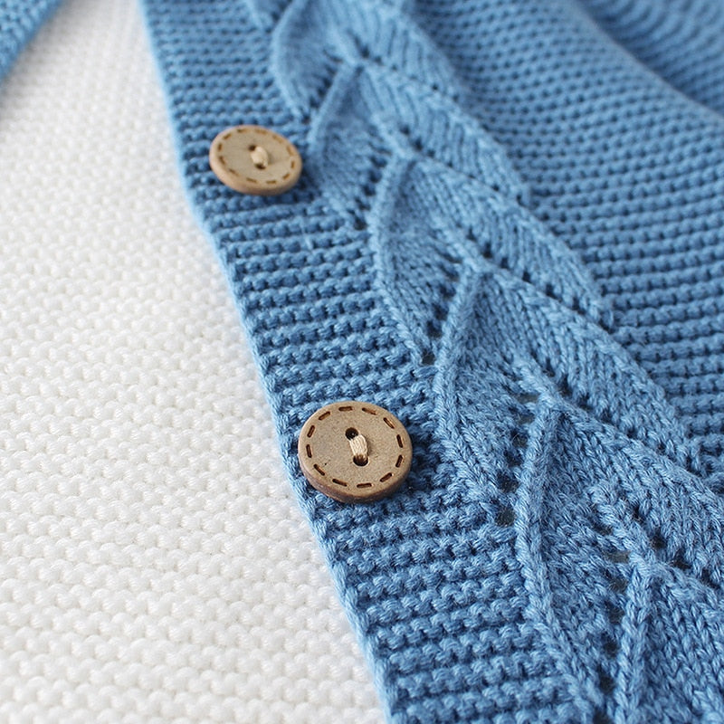 Leaf Shape Knitted Cardigan