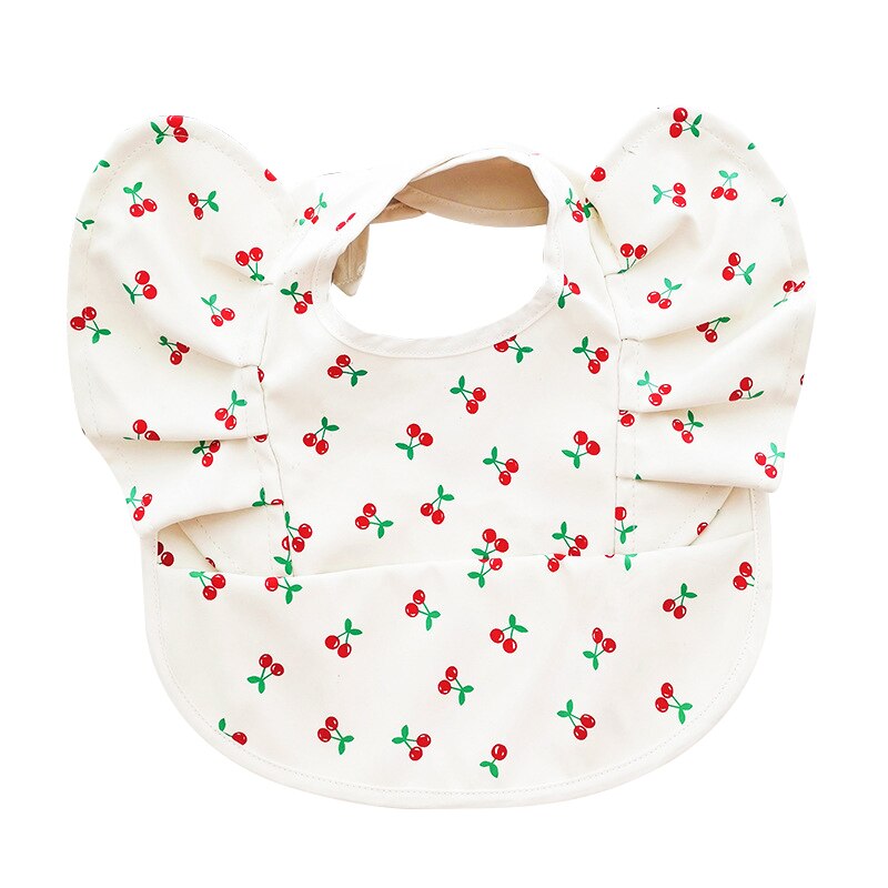 Ruffle Waterproof Cartoon Print Bibs