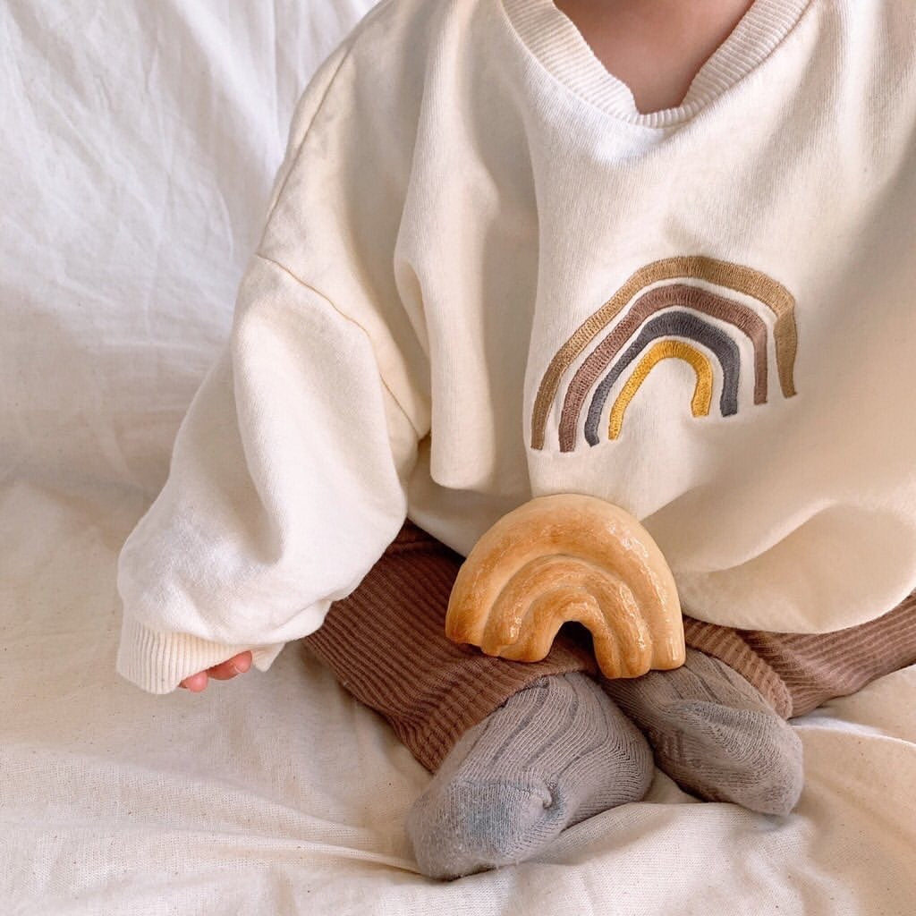 Rainbow Embroidered Sweatshirt
