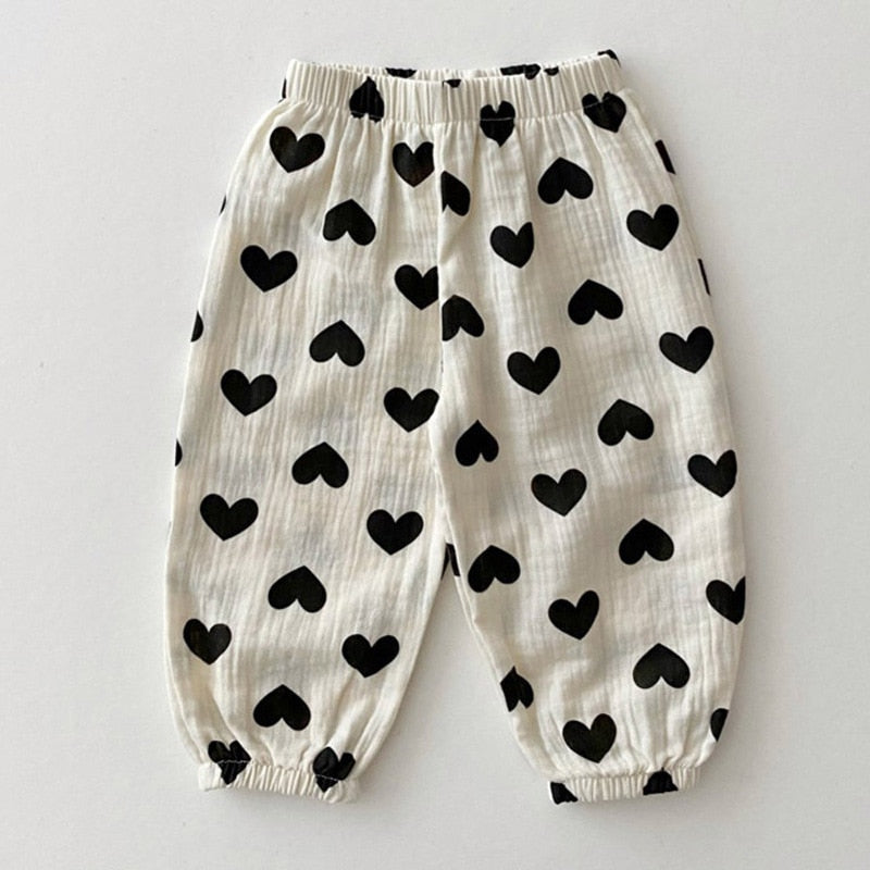 Polka Pattern Loose Trousers