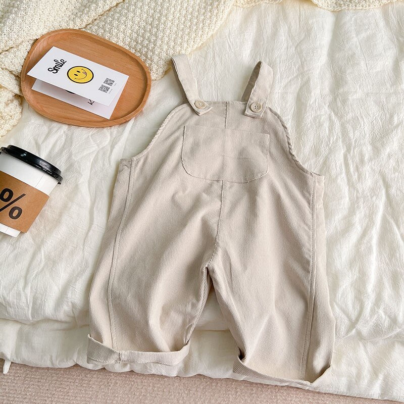 Simple Corduroy Loose Suspender