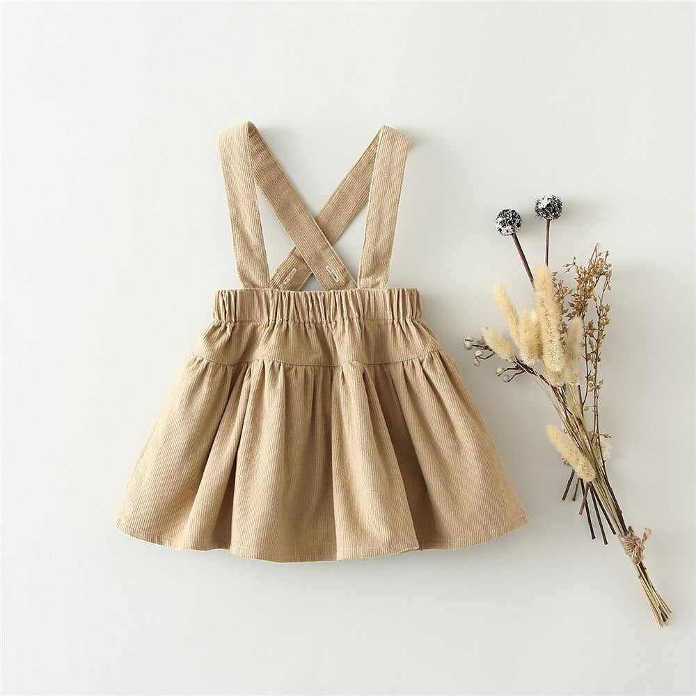 Casual Overall Dress With Blouse