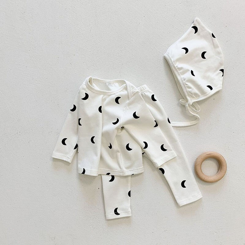 Midnight Moon Pajama Set with Bonnet
