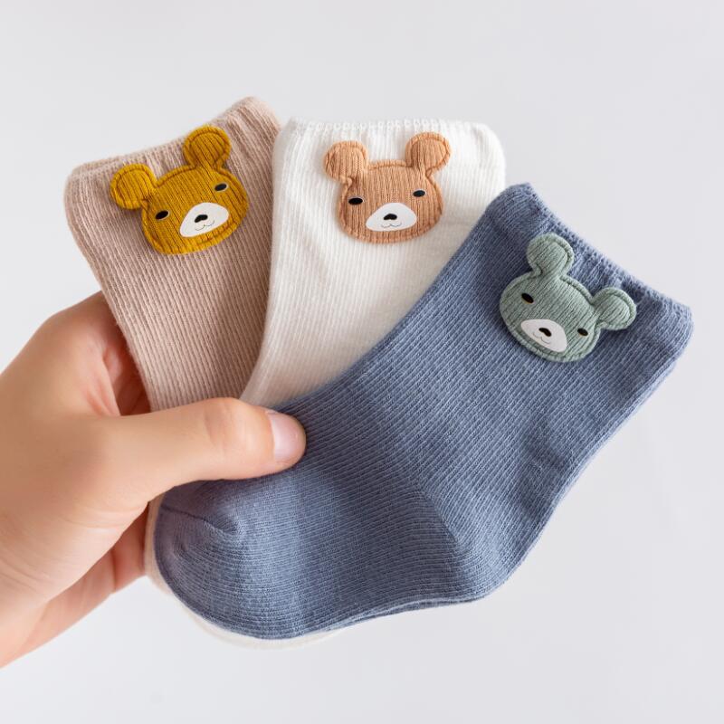 3 Pairs/Lot Cartoon Patch Socks