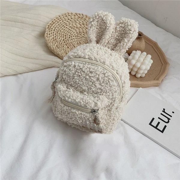 Fleece Bear/Rabbit Backpack With Bear Doll