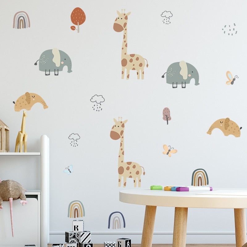 Elephant/Giraffe Wall Stickers