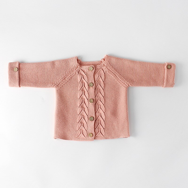 Leaf Shape Knitted Cardigan