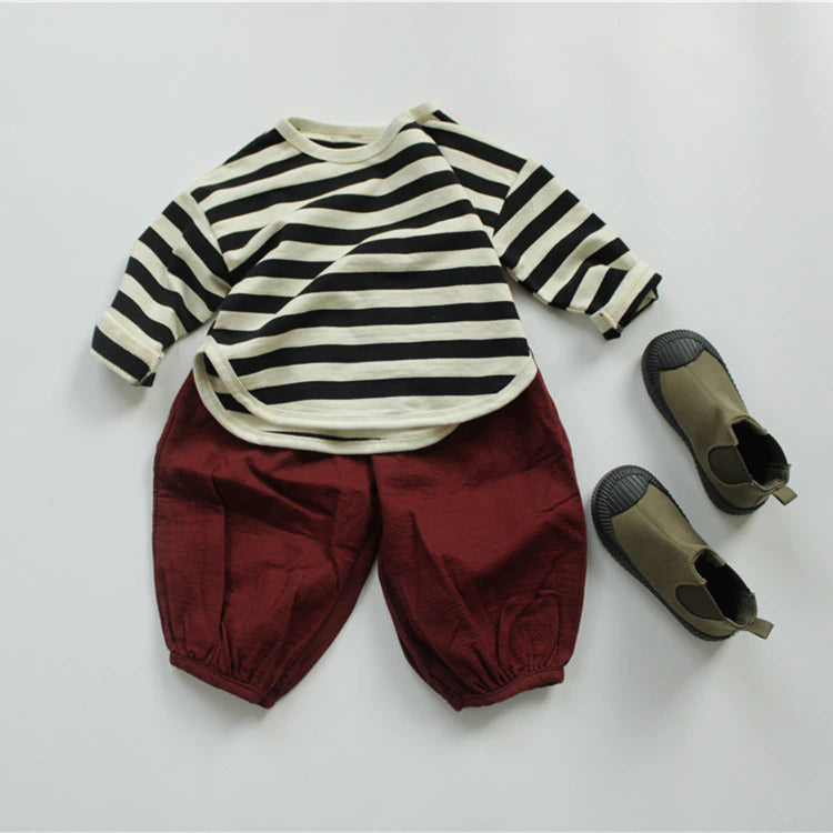 Striped Loose Long Sleeve Top