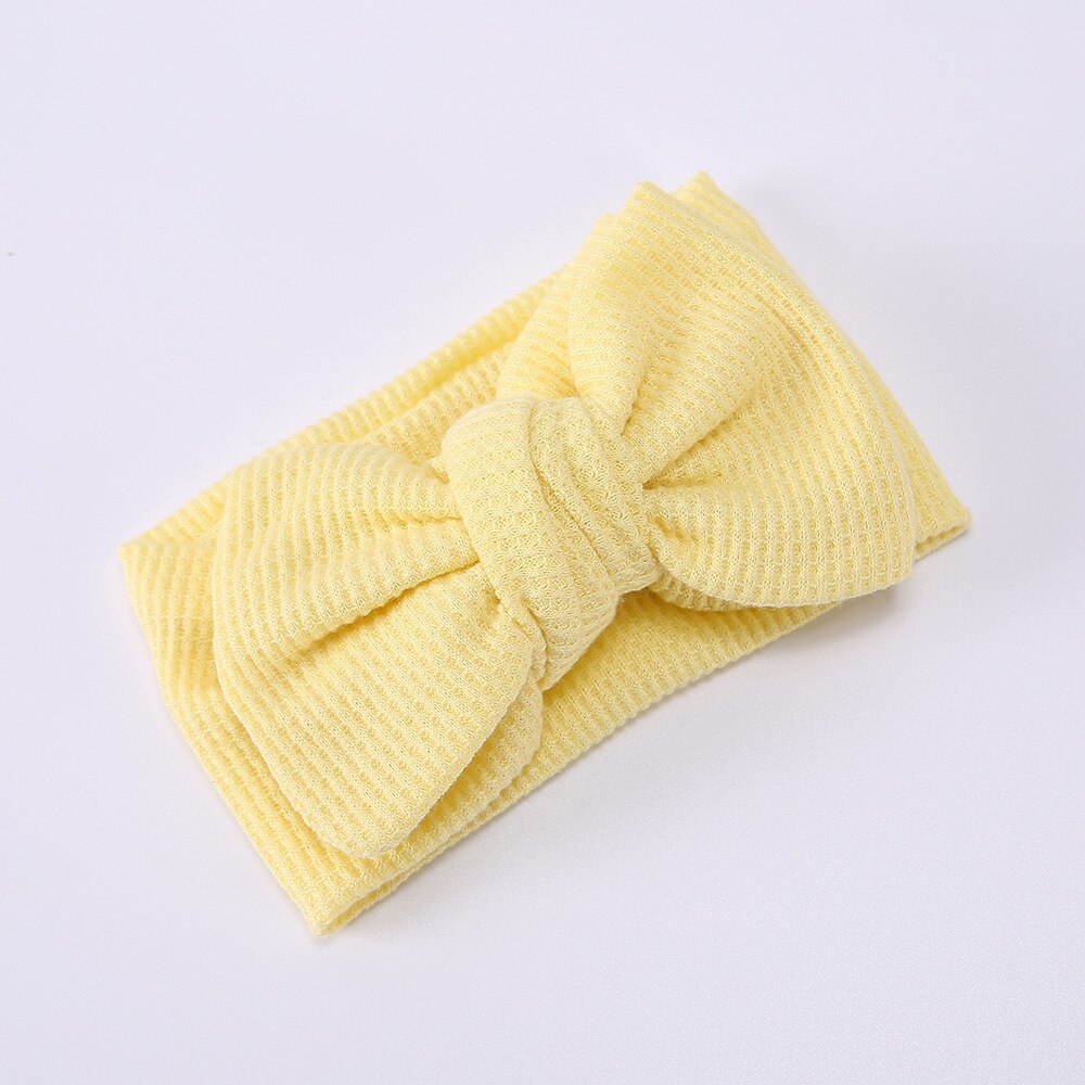 Waffle Double Layer Bow Knot Headband