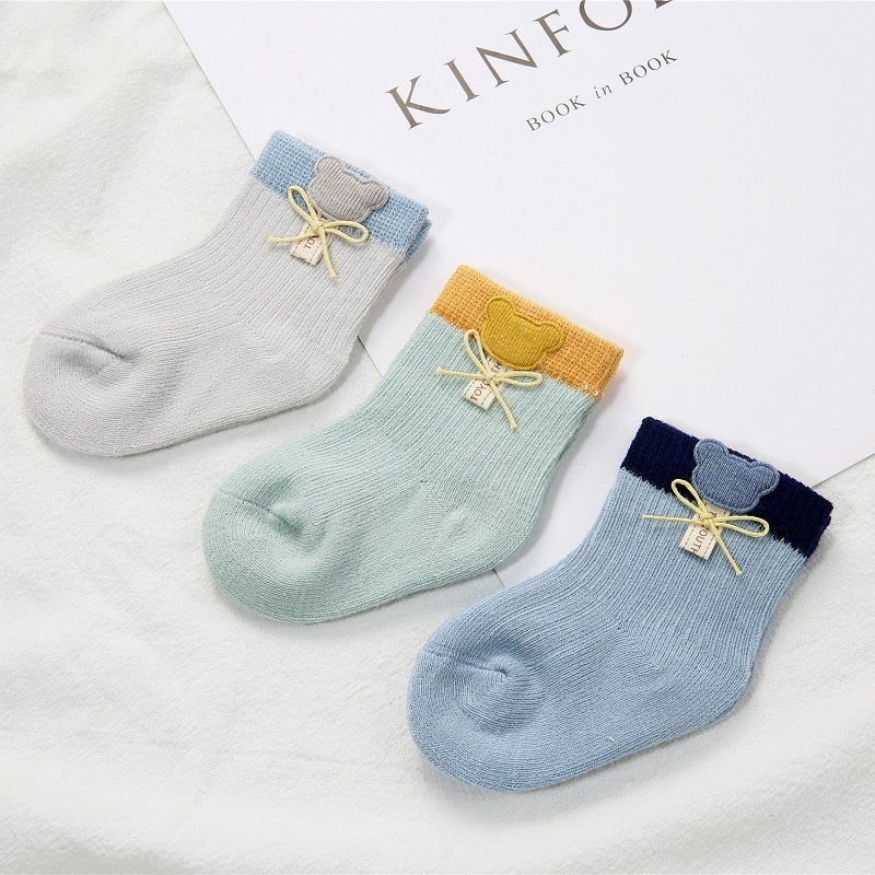 3 Pairs/Lot Cartoon Patch Socks