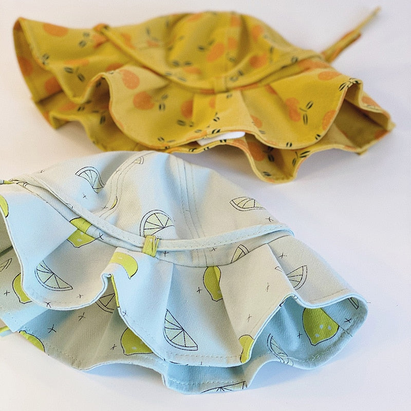 Fruits/Pattern Print Bowknot Bucket Hat