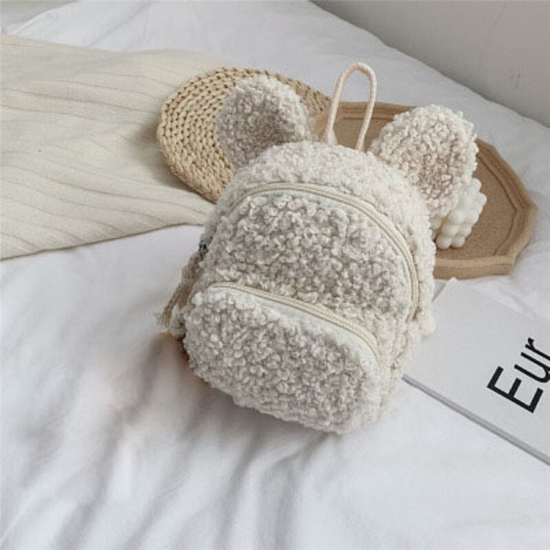 Fleece Bear/Rabbit Backpack With Bear Doll