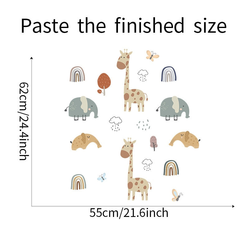 Elephant/Giraffe Wall Stickers
