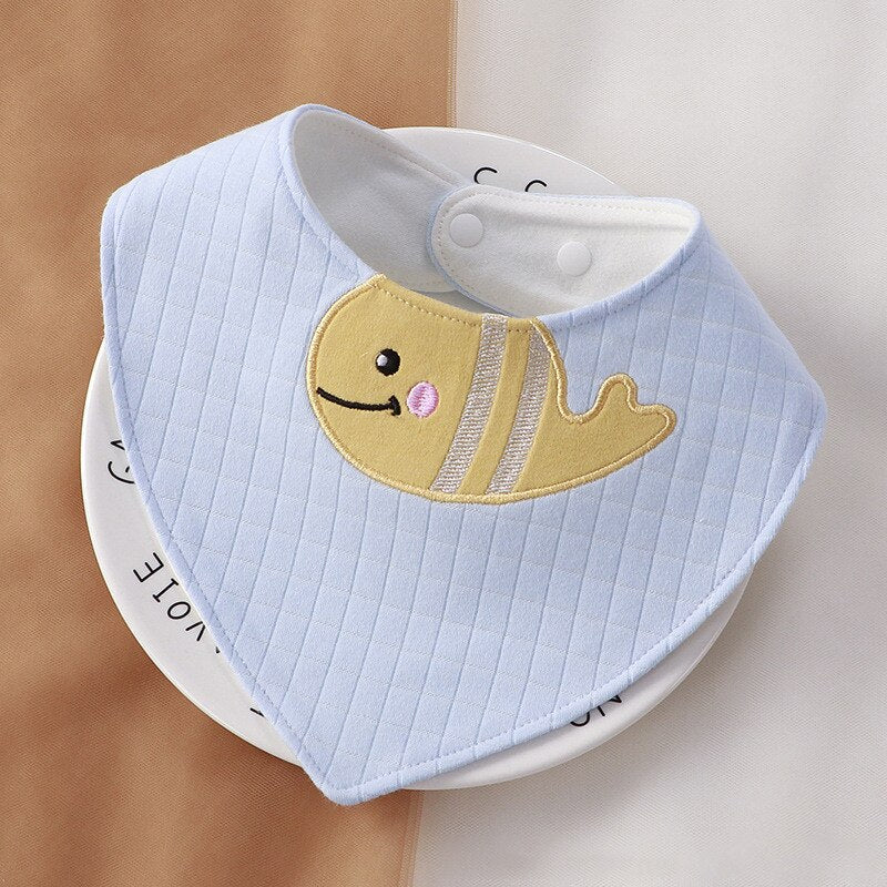 Animal Print Soft Cotton Triangle Bibs
