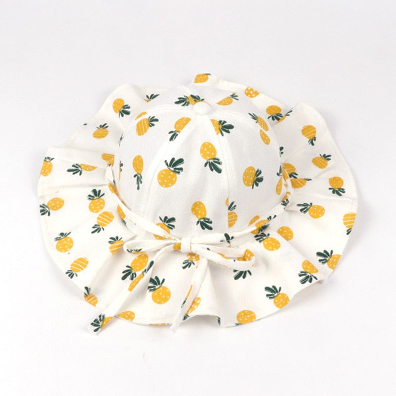 Fruits/Pattern Print Bowknot Bucket Hat