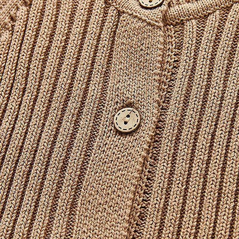 Ribbed Pattern Button Up Romper