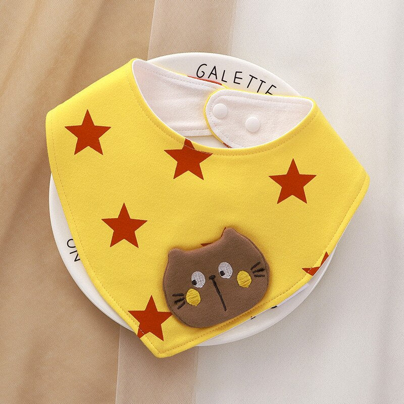 Animal Print Soft Cotton Triangle Bibs