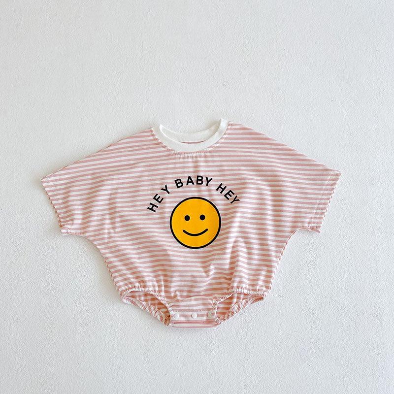 HEY BABY HEY Smile Print Bodysuit
