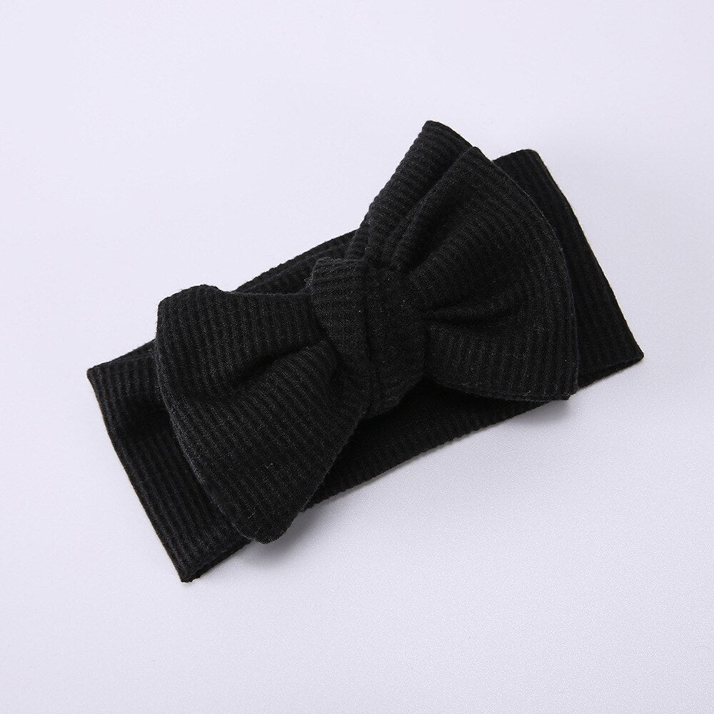 Waffle Double Layer Bow Knot Headband