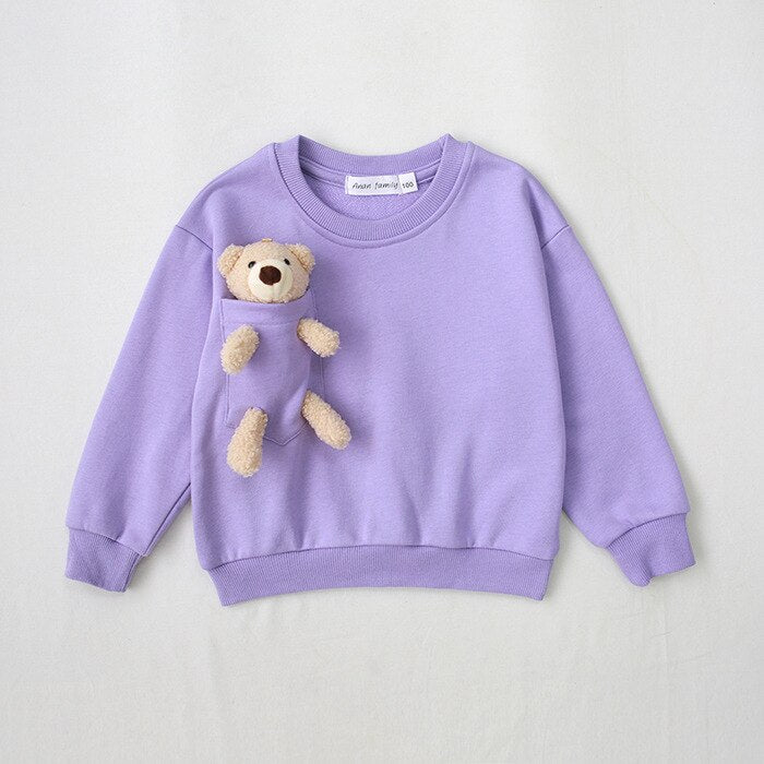 Family Matching Loose Pocket Bear Hoodies