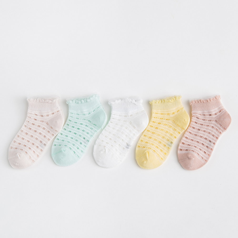 5 Pairs/Lot Colorful Plaid Socks