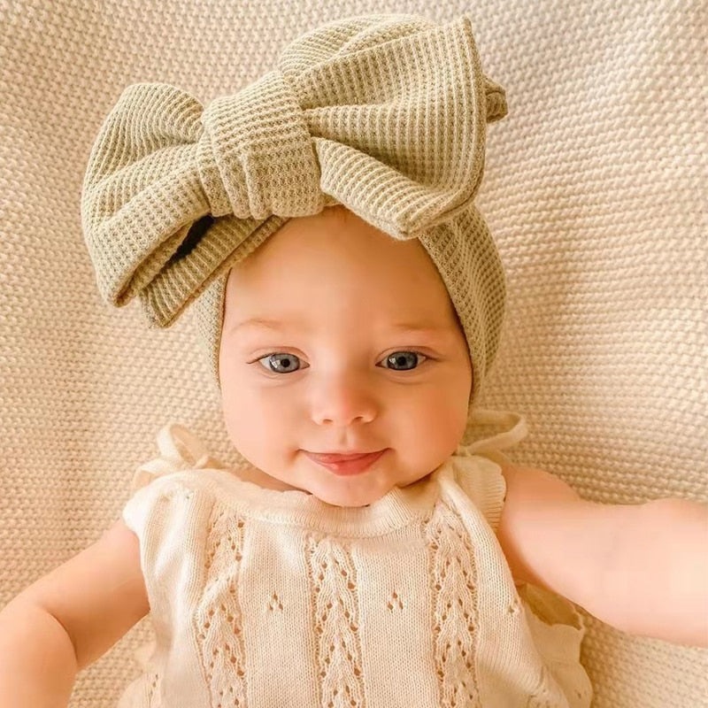 Waffle Double Layer Bow Knot Headband