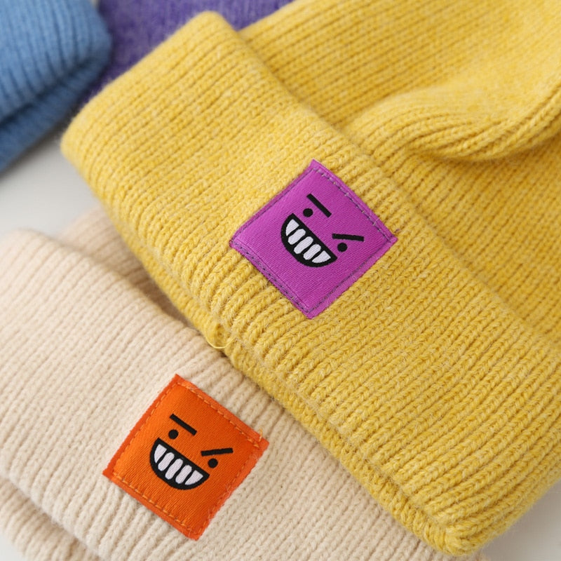 Lovely Expression Knitted Beanies
