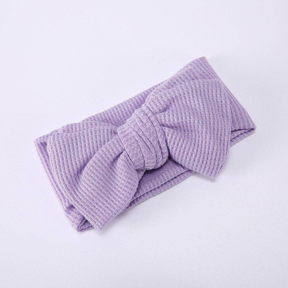 Waffle Double Layer Bow Knot Headband