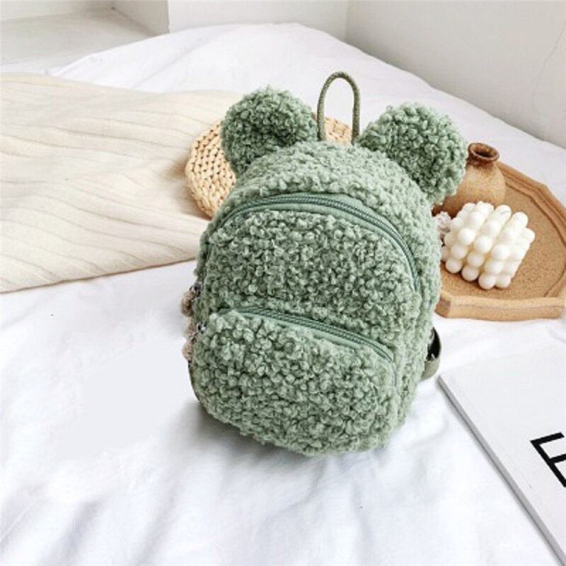 Fleece Bear/Rabbit Backpack With Bear Doll