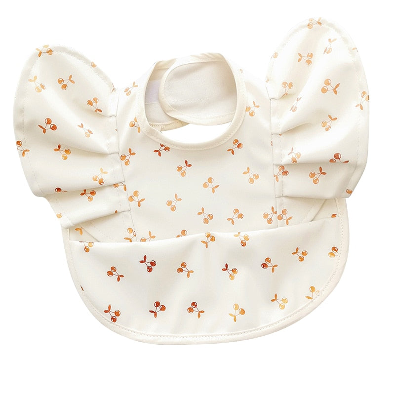 Ruffle Waterproof Cartoon Print Bibs