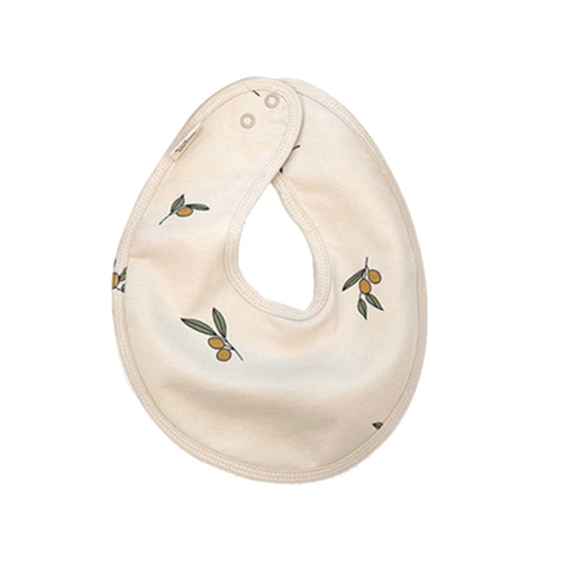 Double Layers Cotton Cartoon Printed Bibs