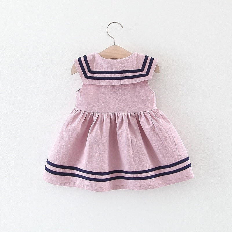 Sleeveless Navy Style Dress