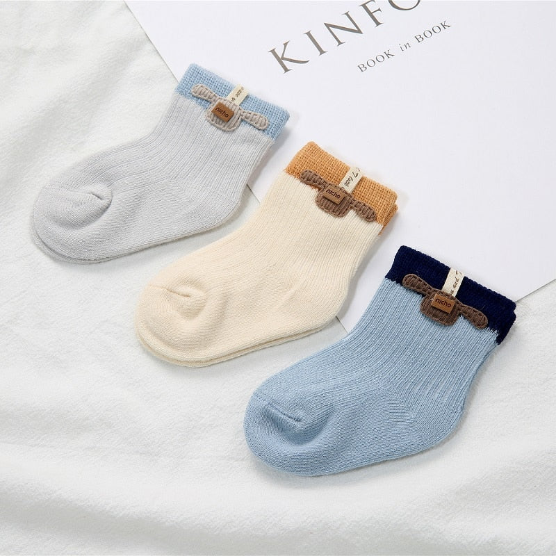 3 Pairs/Lot Cartoon Patch Socks