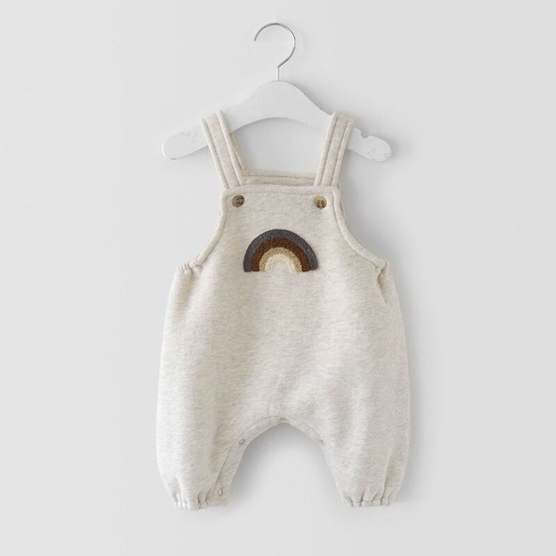 Embroidered Rainbow Overalls