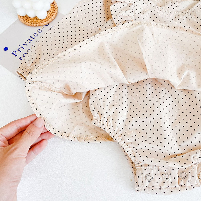 Heart Print Long Sleeve romper & Hat