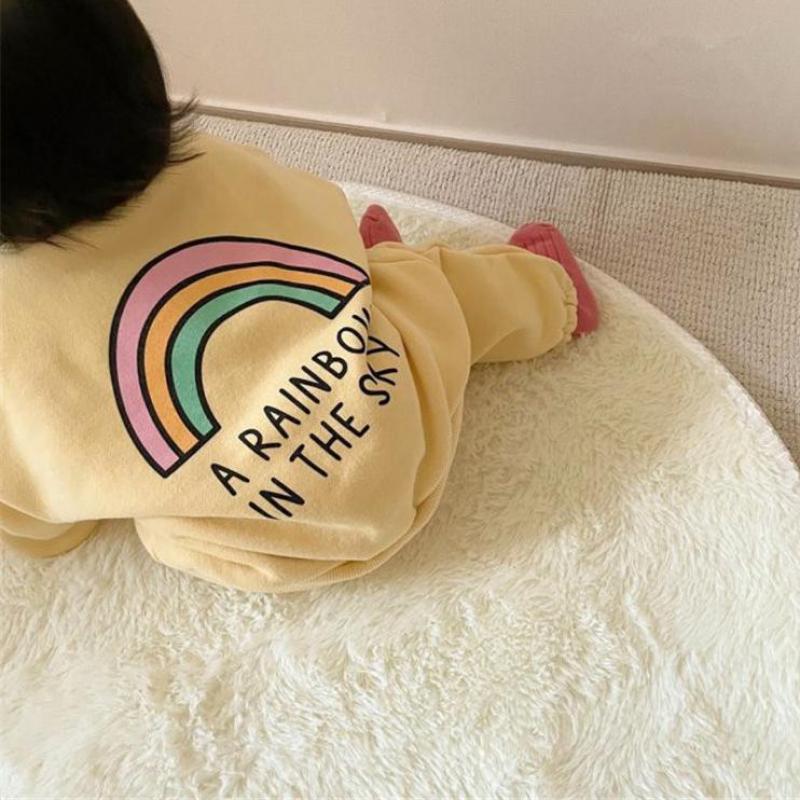 Rainbow Long Sleeve Sweatshirt & Pants Set