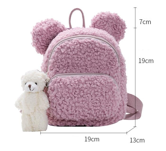 Fleece Bear/Rabbit Backpack With Bear Doll