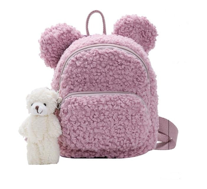 Fleece Bear/Rabbit Backpack With Bear Doll