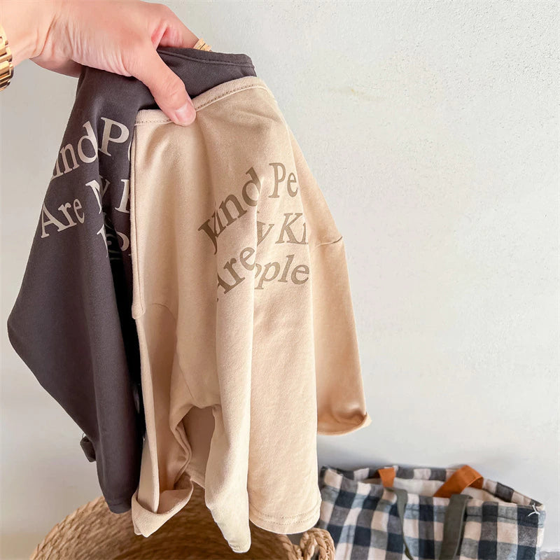 Kind People Are My Kinda People Print Loose Pullover