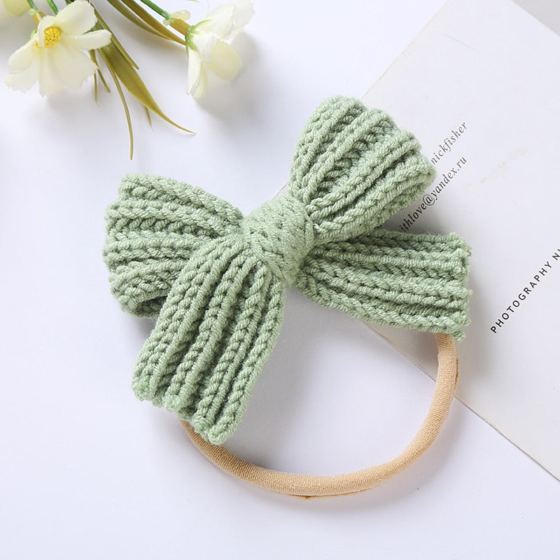 Cute Wool Bow Elastic Hairband