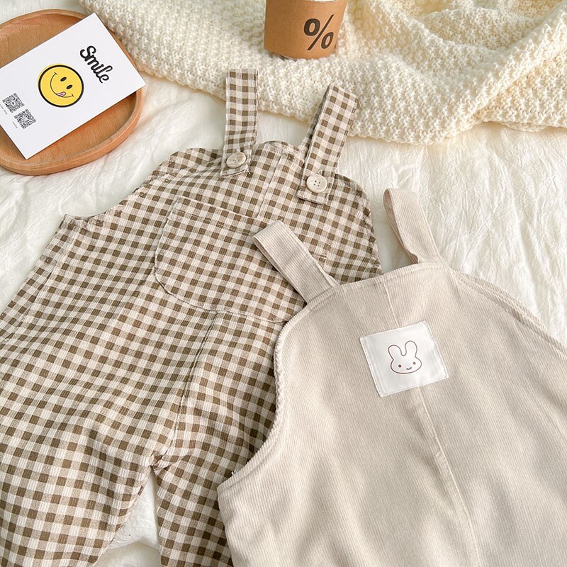 Simple Corduroy Loose Suspender