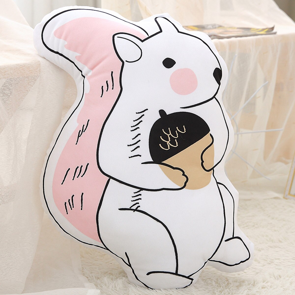 Japanese Style Cartoon Print Pillow