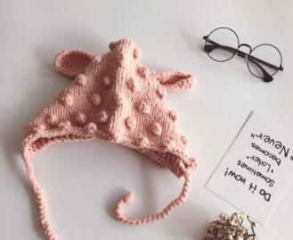 Winter Pom Knitted Hat With Ears