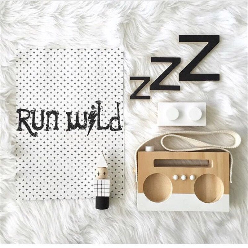 Hanging Wood Radio/Tape Recorder