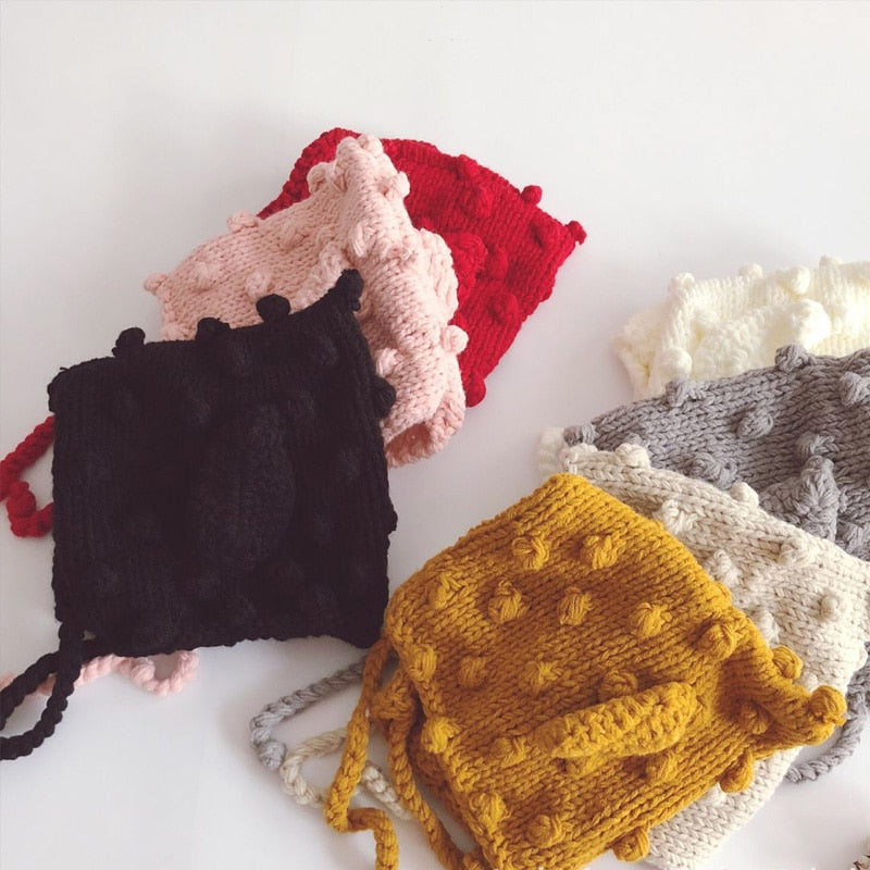 Winter Pom Knitted Hat With Ears